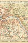 Карта Дрездена и близлежащих окрестностей, конец 19 в.