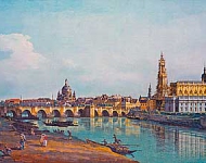 Дрезден. Вид с правого берега Эльбы 