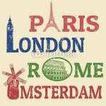 Париж, Лондон, Рим, Амстердам