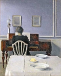 Interior with women at piano, strandgade 30