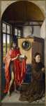 Несохранившийся триптих алтарь Уэрла Левая створка Св Иоанн Креститель с донатором Мадрид, Прадо