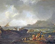 Adrien Manglard - A Shipwreck in Stormy Seas