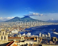 Италия, Неаполь. Naples and Vesuvius panoramic view