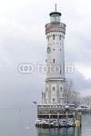 Германия. Маяк в Линдау зимой 2
