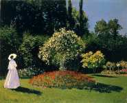 Жанна Маргарита гуляет в саду - Дама в саду
