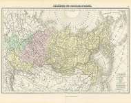 Карта Сибири, азиатская часть России, 1878 г.