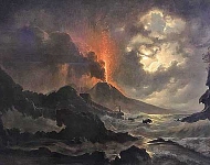 Йозеф Ребелл - Извержение Везувия ночью