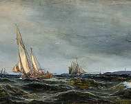 Парусные лодки в море