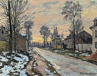 Дорога в Лувесьенне, тающий снег
