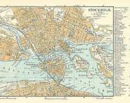 Карта Стокгольма, конец 19 в.