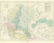 Карта России с момента вступления на престол Петра I, 1856 г.