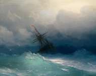 Корабль в штормовом море
