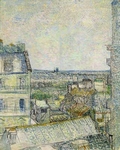 Вид Парижа из комнаты Винсента на улице Лепик