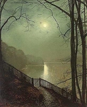 Moonlight on the lake Roundhay Park Leeds