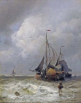 Рыбацкие лодки в Схевенингене, Голландия