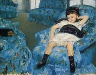 Девочка в синем кресле