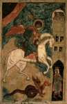 Св.Георгий и дракон (XV в) (94.5 х 60.3 см) (С-Петербург, Русский музей)