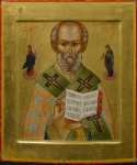 Св.Николай Чудотворец (Палех) (ок.1800) (31.2 x 27 см) (Частное собрание)