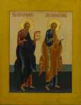 Святые апостолы Иоанн и Петр (ок.1800) (31 x 25 см) (Частное собрание)
