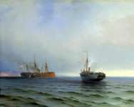 Захват пароходом Россия турецкого военного транспорта Мессина на Чёрном море 13 декабря 1877