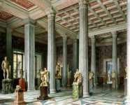 Интерьер зал с колонами