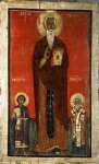 Св.Иоанн Лествичник (в центре) и свв.Георгий и Власий (конец XIII в)