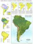 Южная Америка - Физическая карта