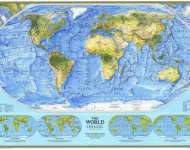 Карта мира - Физическая
