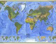 Карта мира - физическая