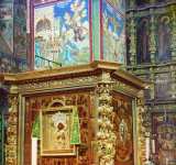 Фреска на колонке в церкви Иоанна Златоуста Ярославль