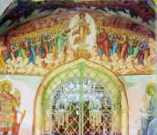 Фреска над входом в церковь Иоанна Затоуста с паперти (галлерея) Ярославль