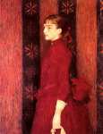  Портрет молодой девушки в красном
