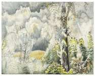 Burchfield Charles Ephraim - Лес с цикадами Бумага акварель карандаш и мел