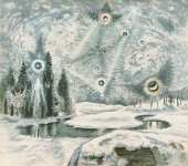 Burchfield Charles Ephraim - Орион зимой   Бумага акварель