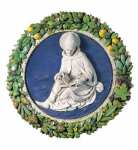 Della Robbia Andrea - Святой Августин    Терракота глазурь