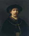 Rembrandt Harmensz van Rijn - Автопортрет в шляпе и с двумя цепочками