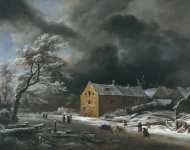 Ruisdael Jacob Isaacksz van (и мастерская)- Зимний пейзаж
