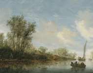 Ruysdael Salomon Jacobsz van - Река с рыбаками