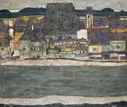Schiele Egon - Дома на реке (Старый город)