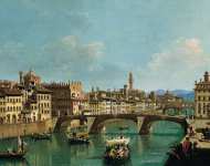 Zocchi Giuseppe - Река Арно и мост Святой Троицы