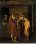 Dijck, Abraham van (приписывается) - Прощание с Бенджамином, ок. 1650, 74 cm x 62 cm, Дерево, масло