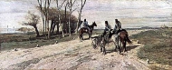 Три кавалериста на дороге