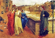Встреча Данте и Беатриче на мосту Санта-Тринита