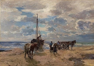 Рыбаки на пляже