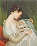 Портрет жены художника Элизабет с дочерью