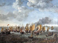 Сражение между голландскими кораблями и китайскими пиратами 9 февраля 1630 года