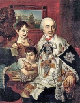Портрет графа Григория Григорьевича Кушелева с детьми