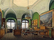 Виды залов Зимнего дворца. Большой кабинет императора Николая I
