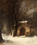 View of a Church-Yard Entrance in Winter