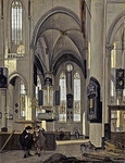 Interior of a Gothic Protestant Church